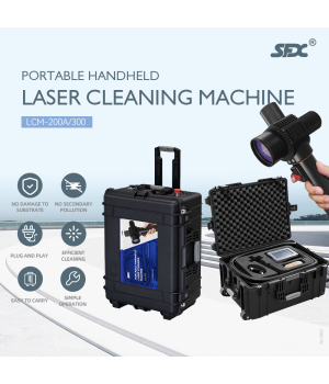 Second-hand 200W Portable Handheld Pulse Laser Cleaning Machine Trolley Case Fiber Laser Cleaner Metal Rust Remover
